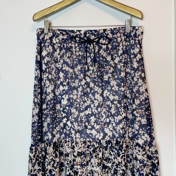 ME+EM Floral Chiffon Tiered Midi Skirt \\ 14 - Picture 9 of 9